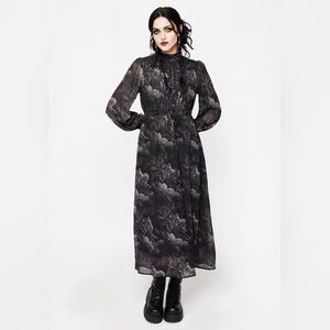 Disturbia Revelation Chiffon High Neck Midaxi Dress - NWT